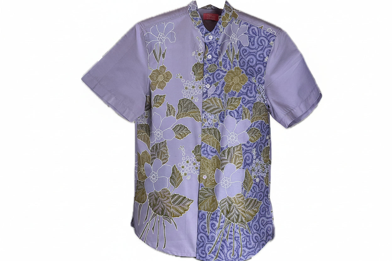 Mens Batik Top MBT-M-PURPLE-2001