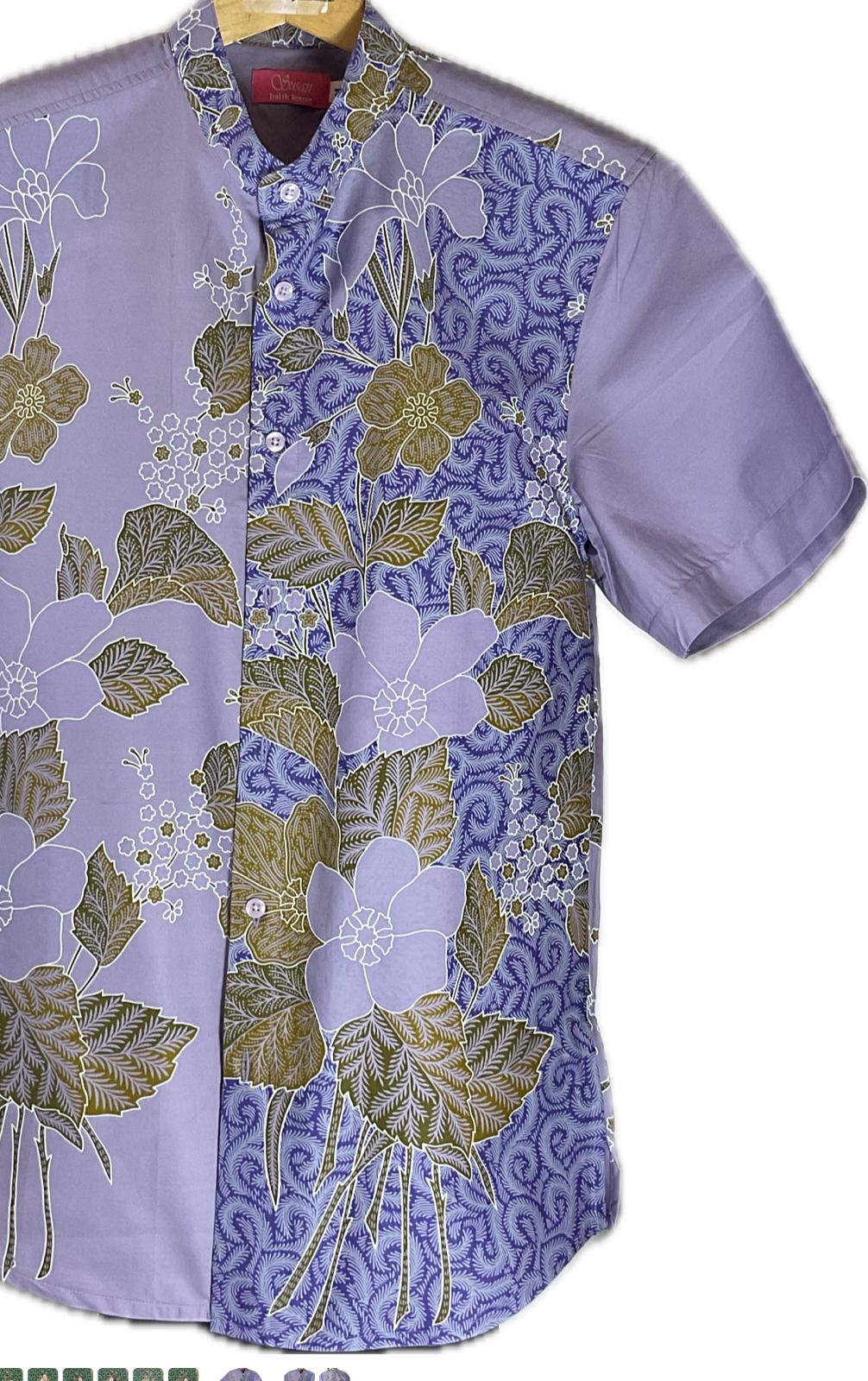 Mens Batik Top MBT-M-PURPLE-2001