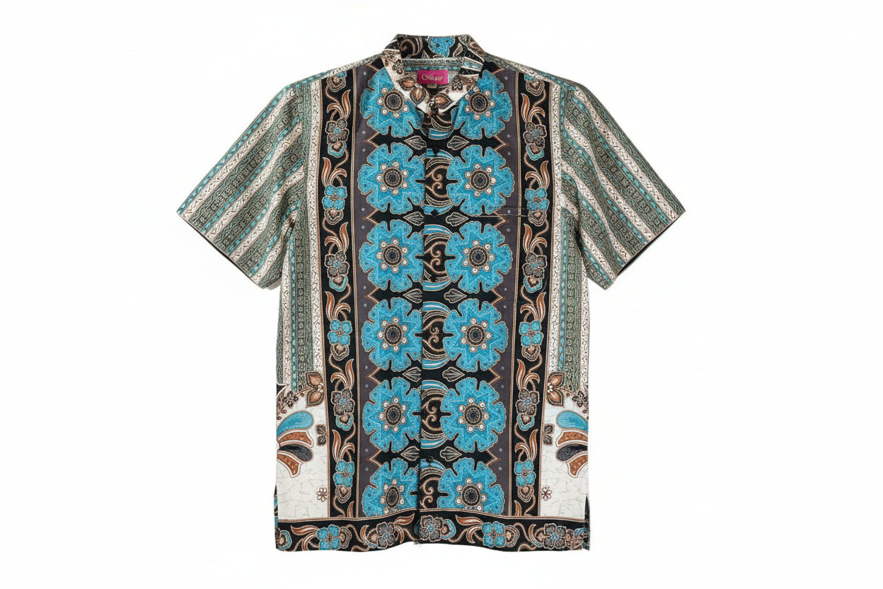 Mens Batik Top MBT-M-BLUE-2002
