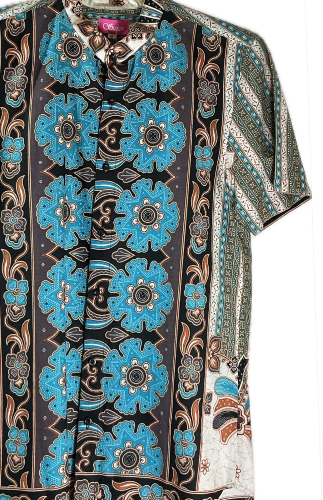Mens Batik Top MBT-M-BLUE-2002