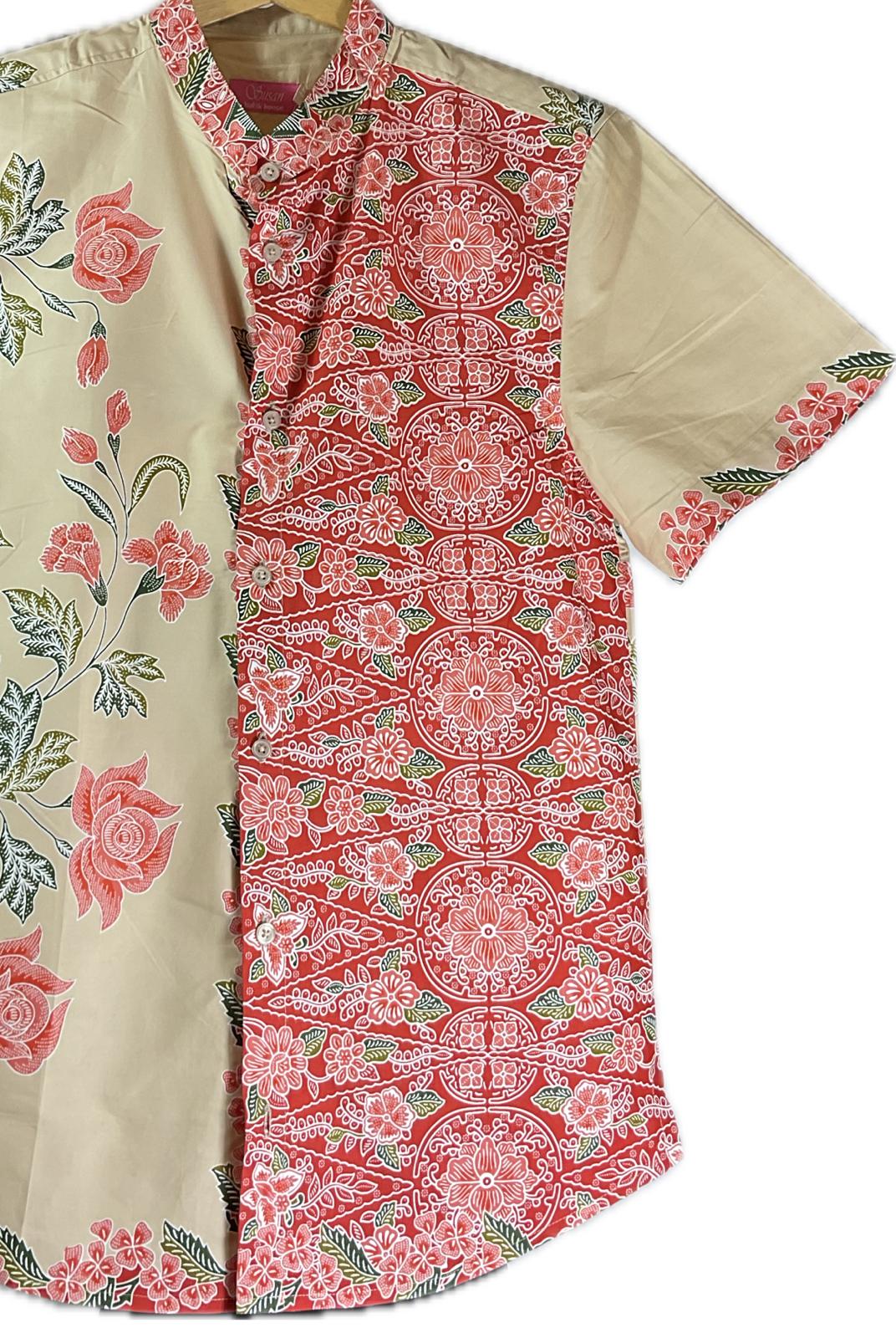 Mens Batik Top MBT-M-ORANGE-2009