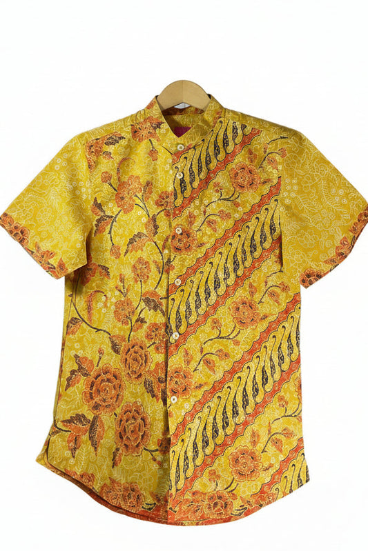 Mens Batik Top MBT-M-YELLOW-2011