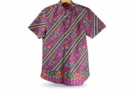 Mens Batik Top MBT-M-PURPLE-2015
