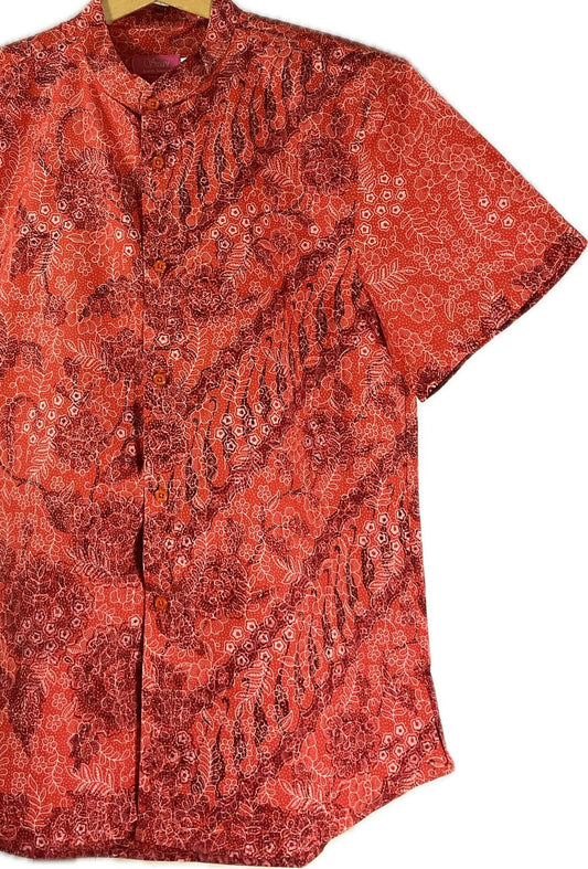Mens Batik Top MBT-L-RED-22006