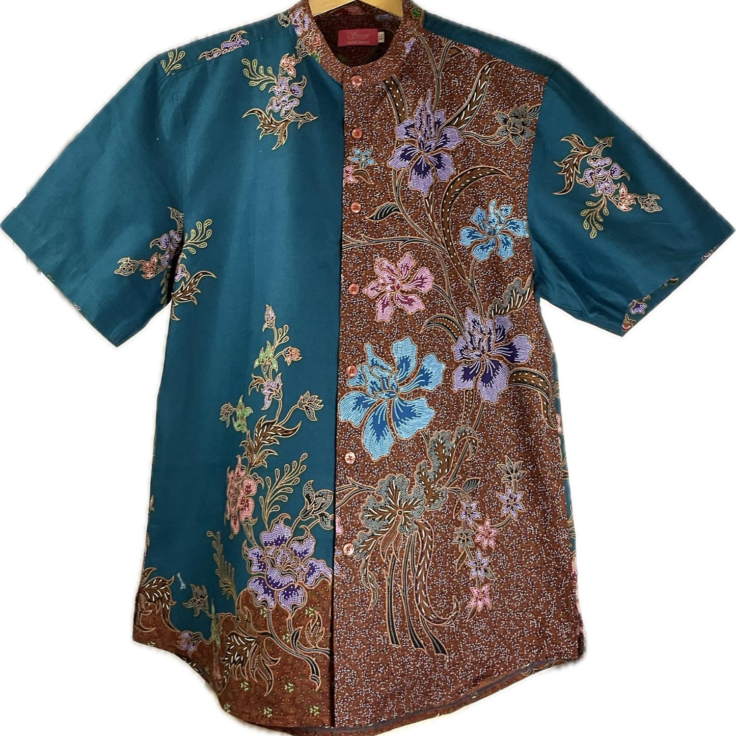 Mens Batik Top MBT-XL-BROWN-222001