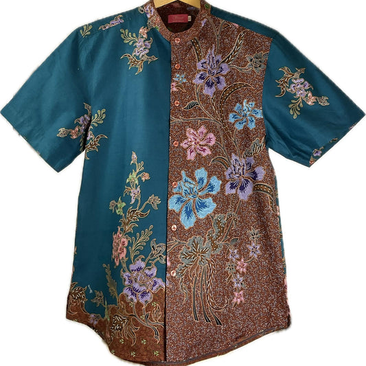 Mens Batik Top MBT-XL-BROWN-222001