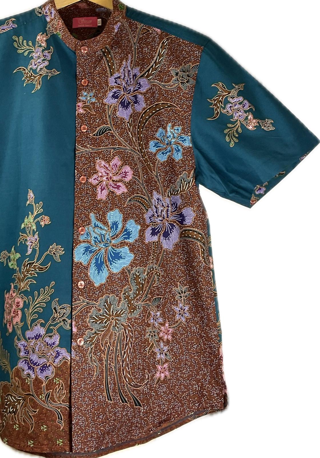 Mens Batik Top MBT-XL-BROWN-222001