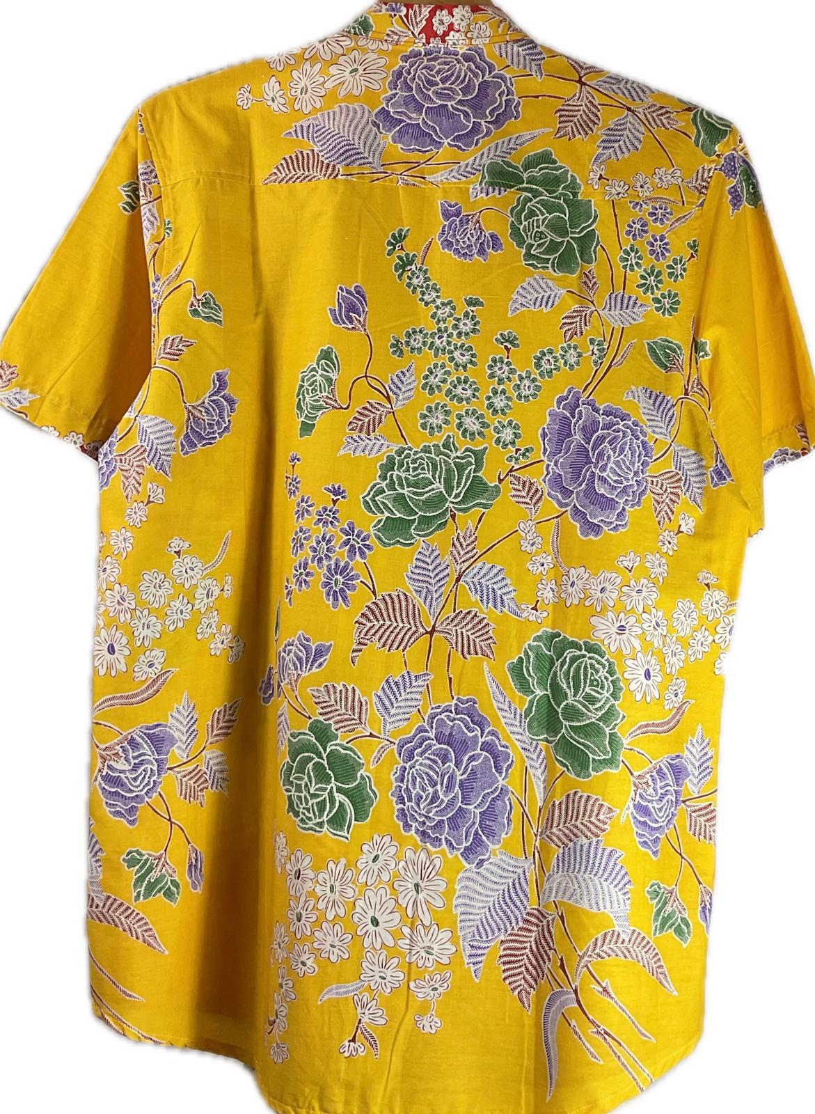 Mens Batik Top MBT-L-RED-22002