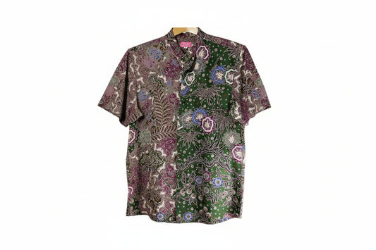Mens Batik Top MBT-M-purple-2006