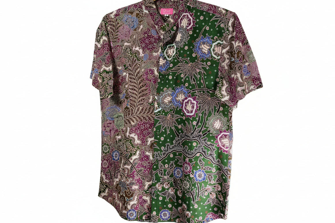 Mens Batik Top MBT-M-purple-2006