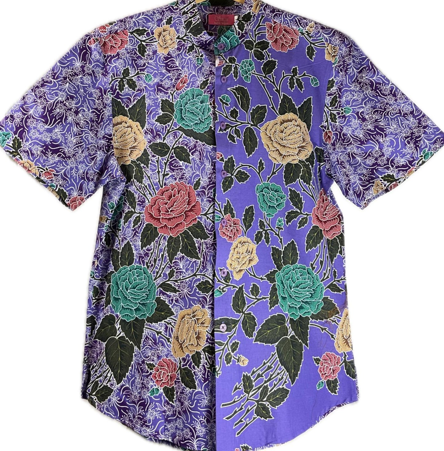 Mens Batik Top MBT-L-PURPLE-22003
