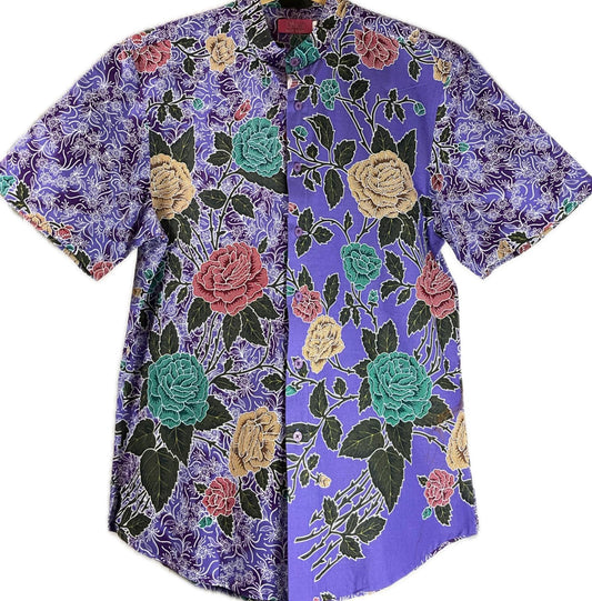 Mens Batik Top MBT-L-PURPLE-22003