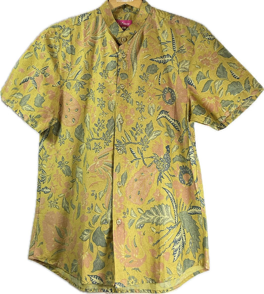Mens Batik Top MBT-L-YELLOW-22004