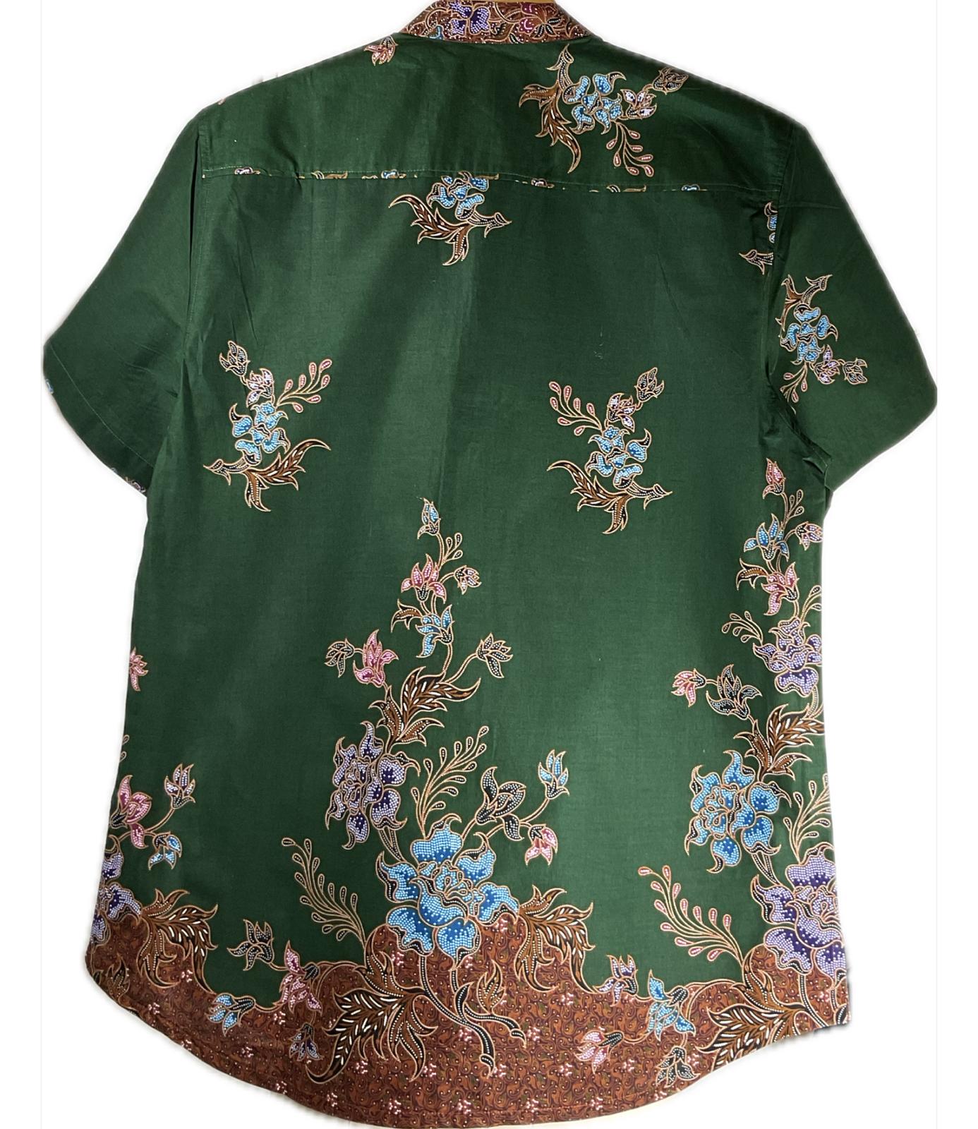 Mens Batik Top MBT-XL-GREEN-222003