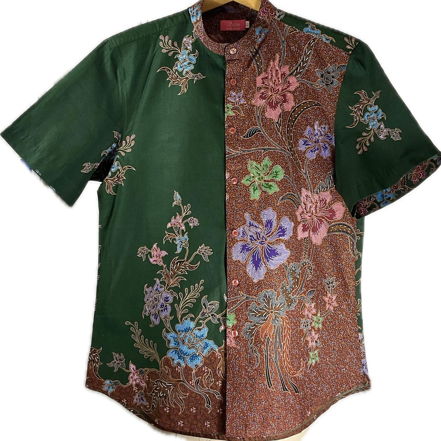 Mens Batik Top MBT-XL-GREEN-222003