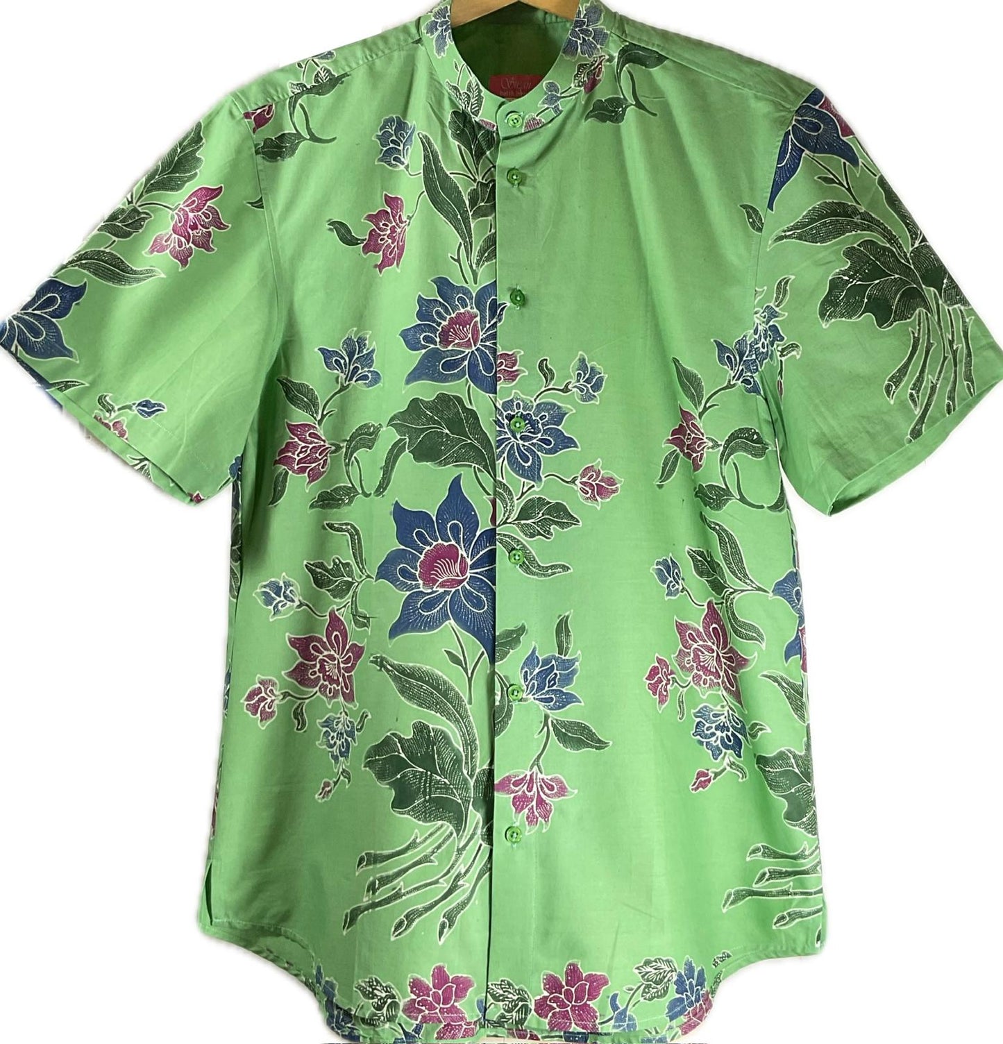 Mens Batik Top MBT-XL-GREEN-222004