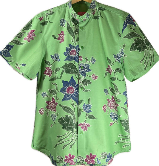 Mens Batik Top MBT-XL-GREEN-222004