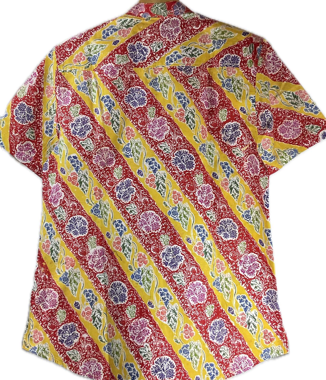 Mens Batik Top MBT-L-RED-22005