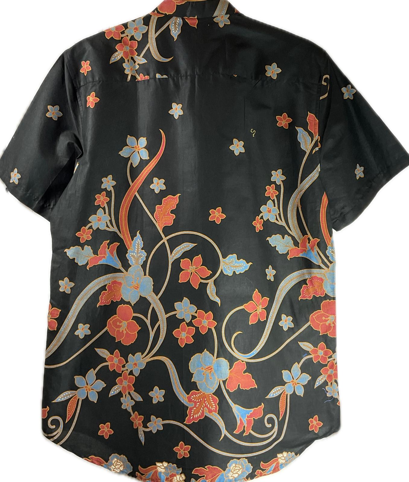 Mens Batik Top MBT-XL-BLACK-222008