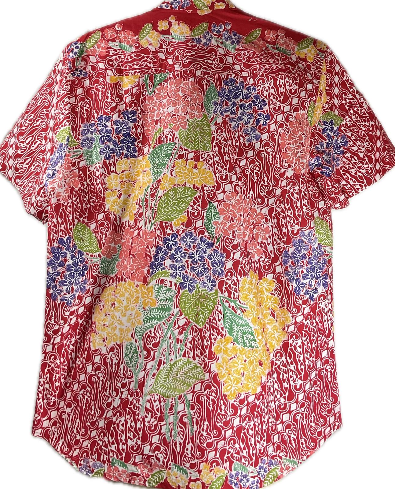 Mens Batik Top MBT-XL-RED-222009