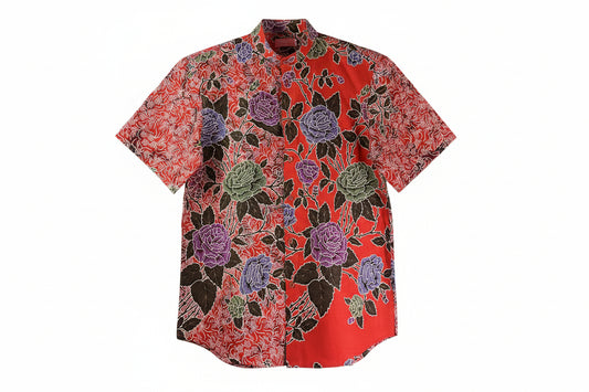 Mens Batik Top MBT-XL-RED-2220012