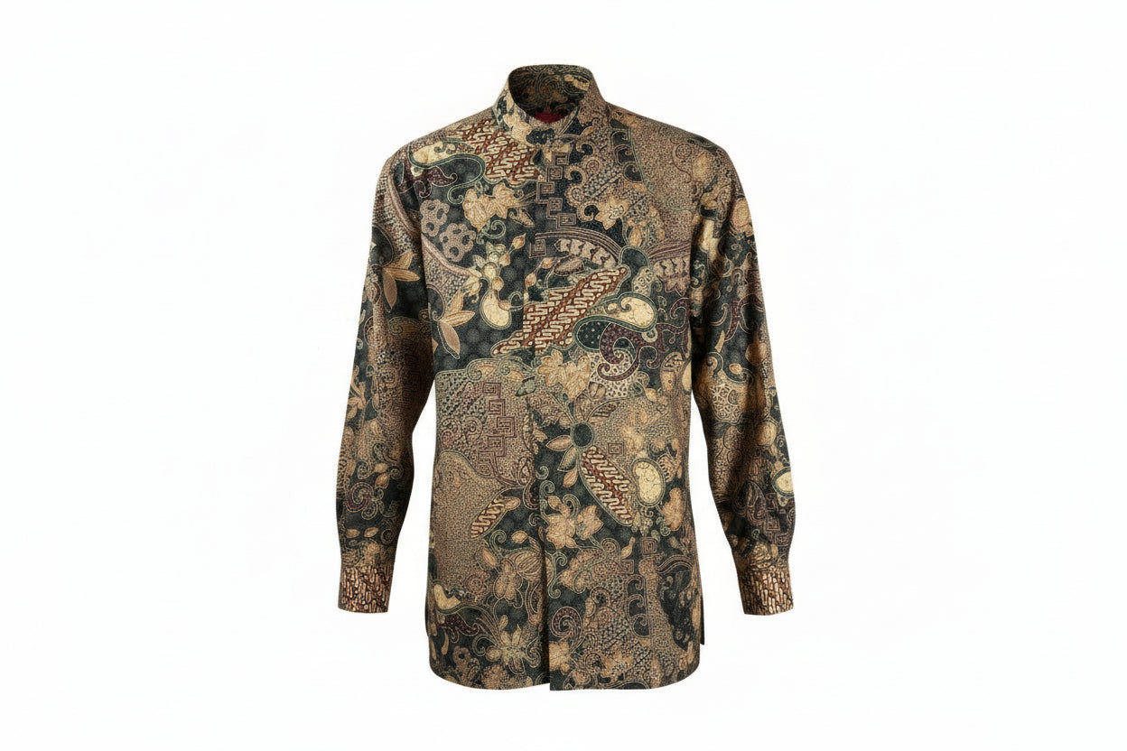 Mens Batik Top Long Sleeve MBT-XL-BLACK-A222002