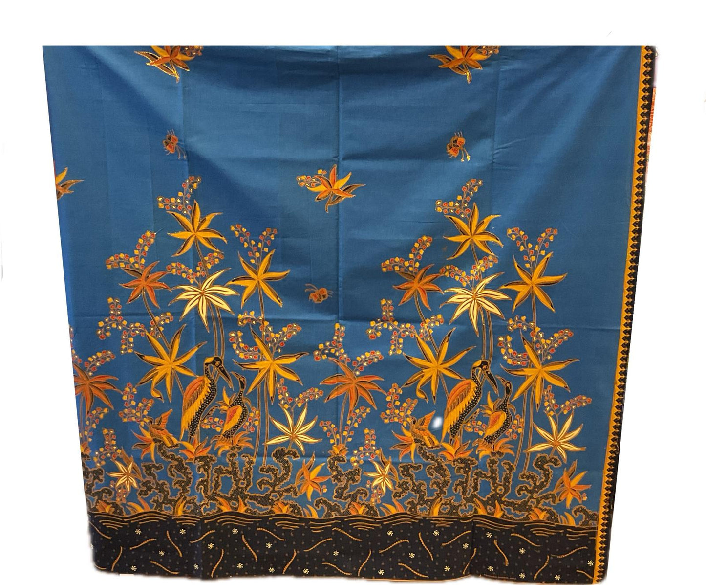 Hand Draw Batik Fabric HDBF-2M-BLUE-8006