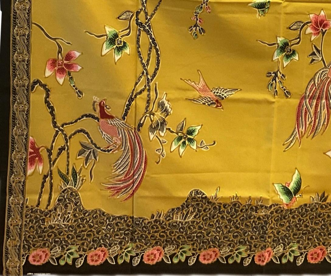 Hand Draw Batik Fabric HDBF-2M-YELLOW-8003