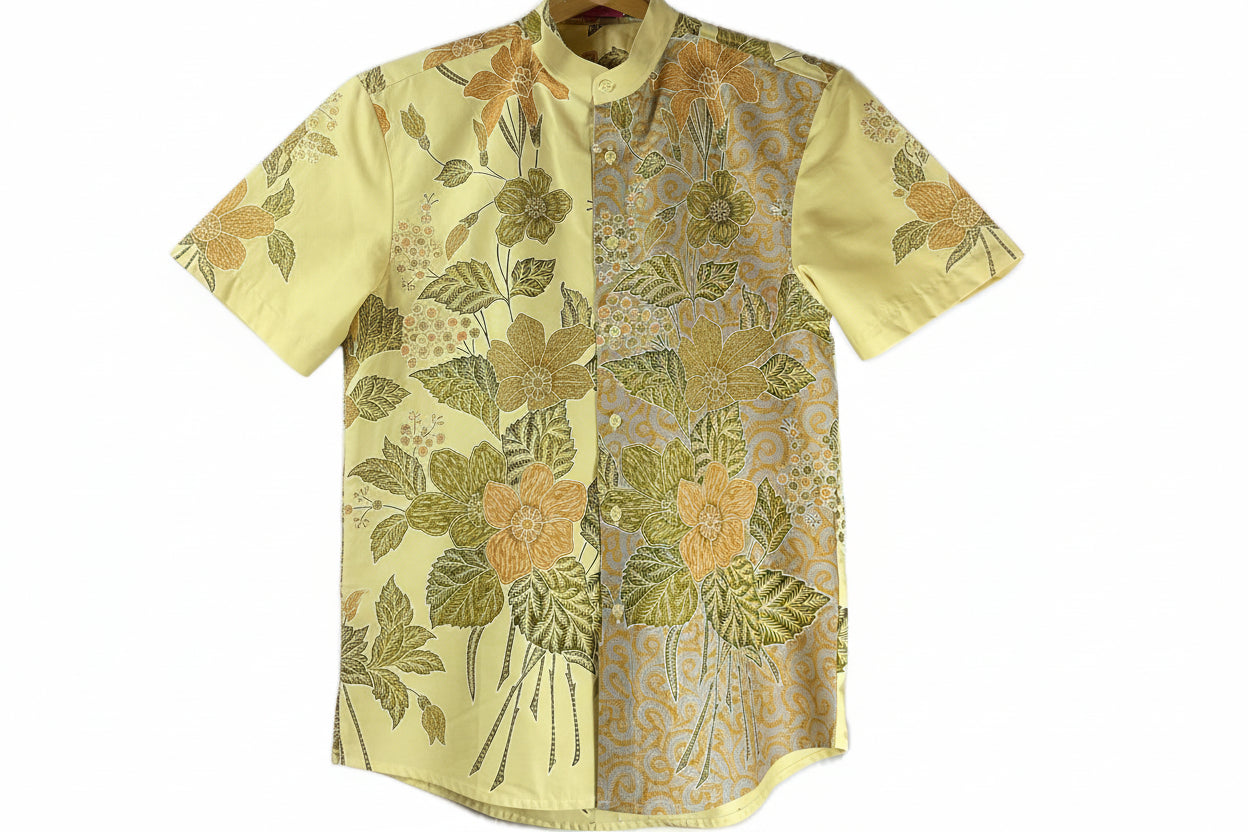 Mens Batik Top MBT-L-YOLLOW-22006