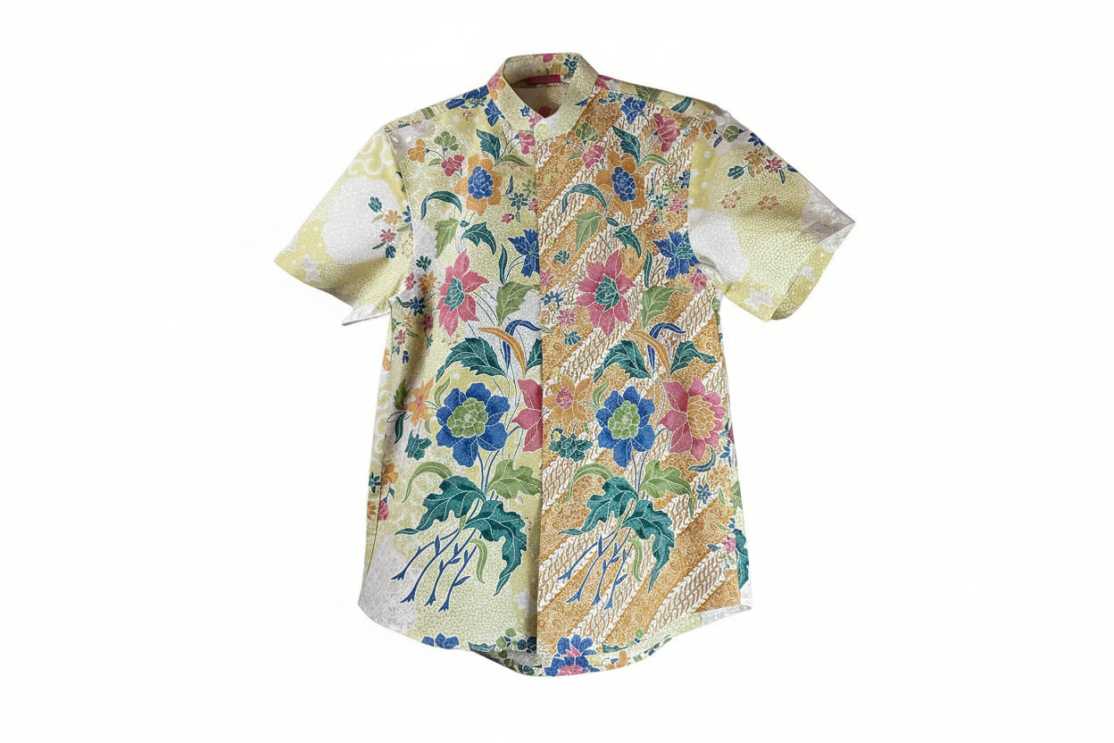 Mens Batik Top MBT-L-YOLLOW-22007