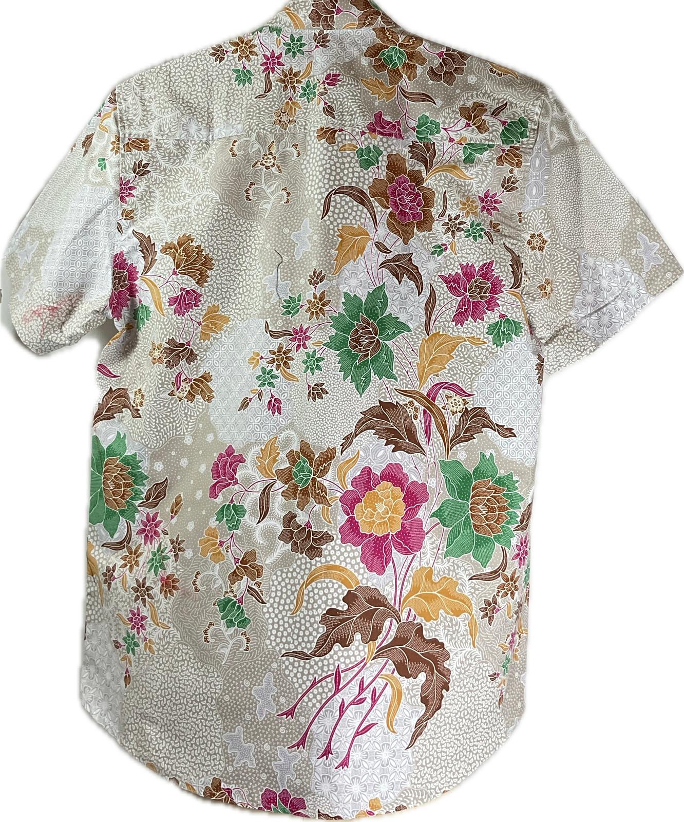 Mens Batik Top MBT-L-BROWN-22008