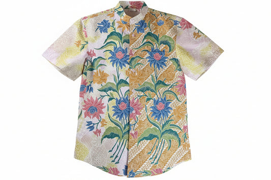 Mens Batik Top MBT-L-YELLOW-22009