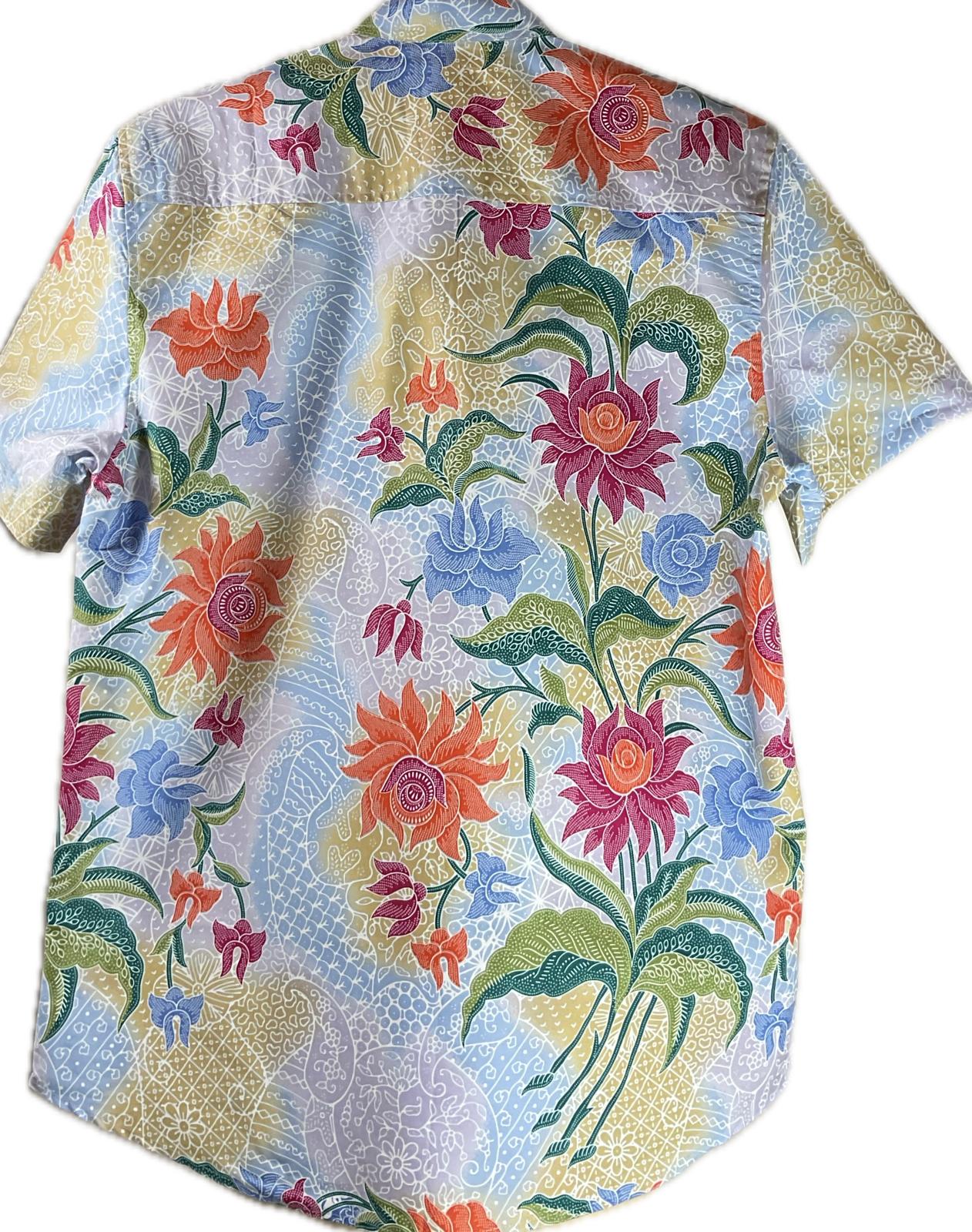 Mens Batik Top MBT-L-BLUE-22010
