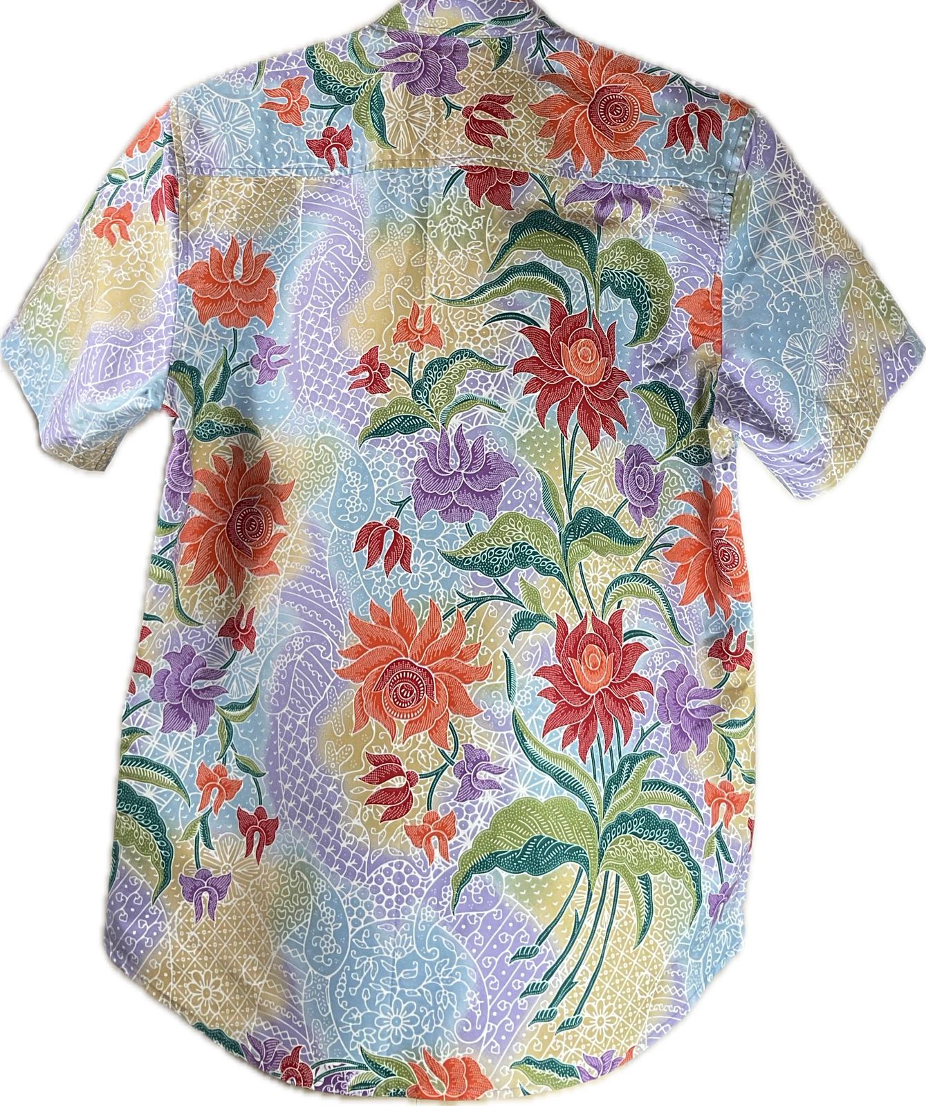Mens Batik Top MBT-L-PURPLE-22011