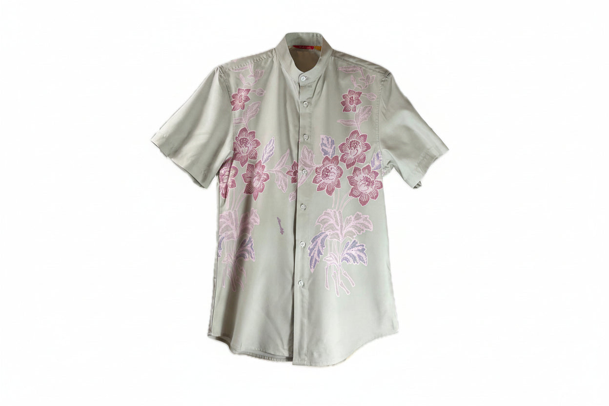 Mens Batik Top MBT-L-GREY-22012
