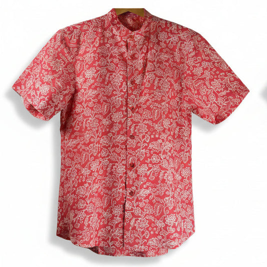 Mens Batik Top MBT-L-ORANGE-22013