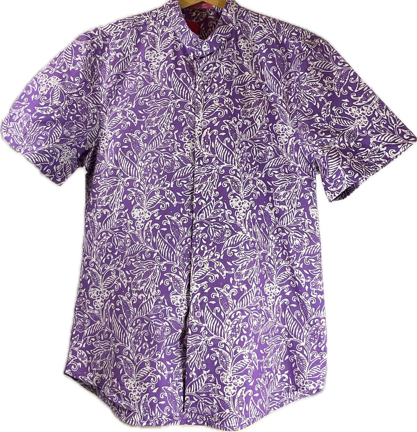 Mens Batik Top MBT-L-PURPLE-22015