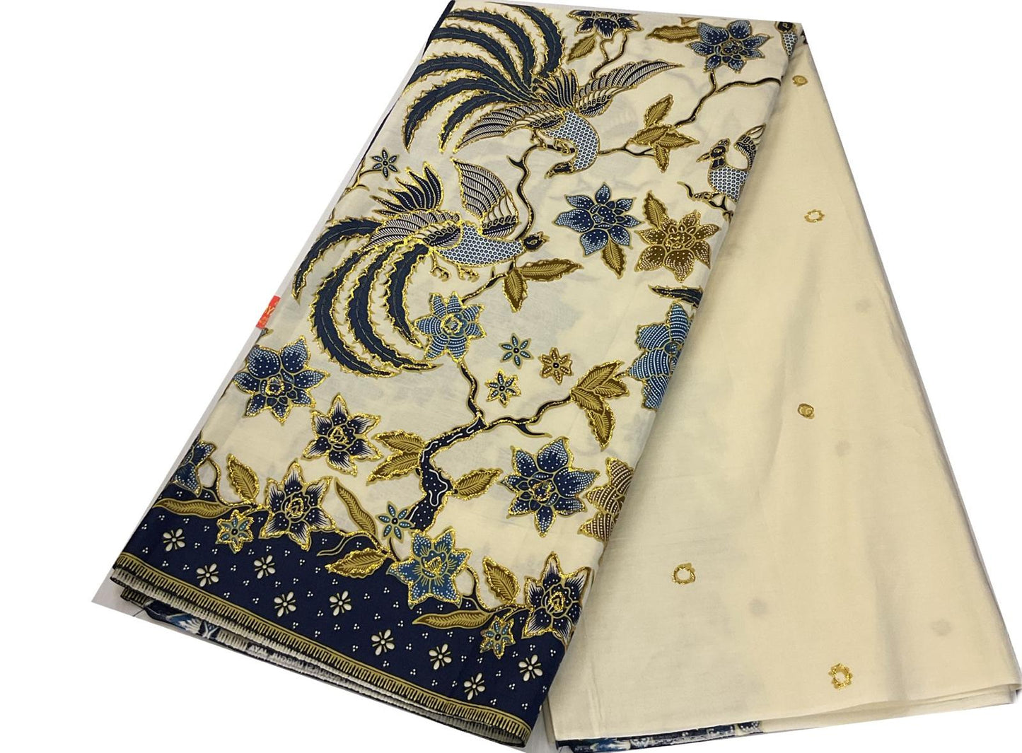 Hand Draw Batik Fabric HDBF-2M-WHITE-8020