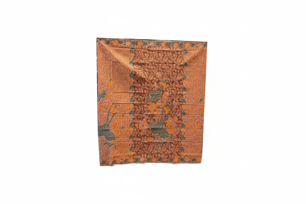 Handstamp Batik Fabric HSBF-2M-BROWN-9003