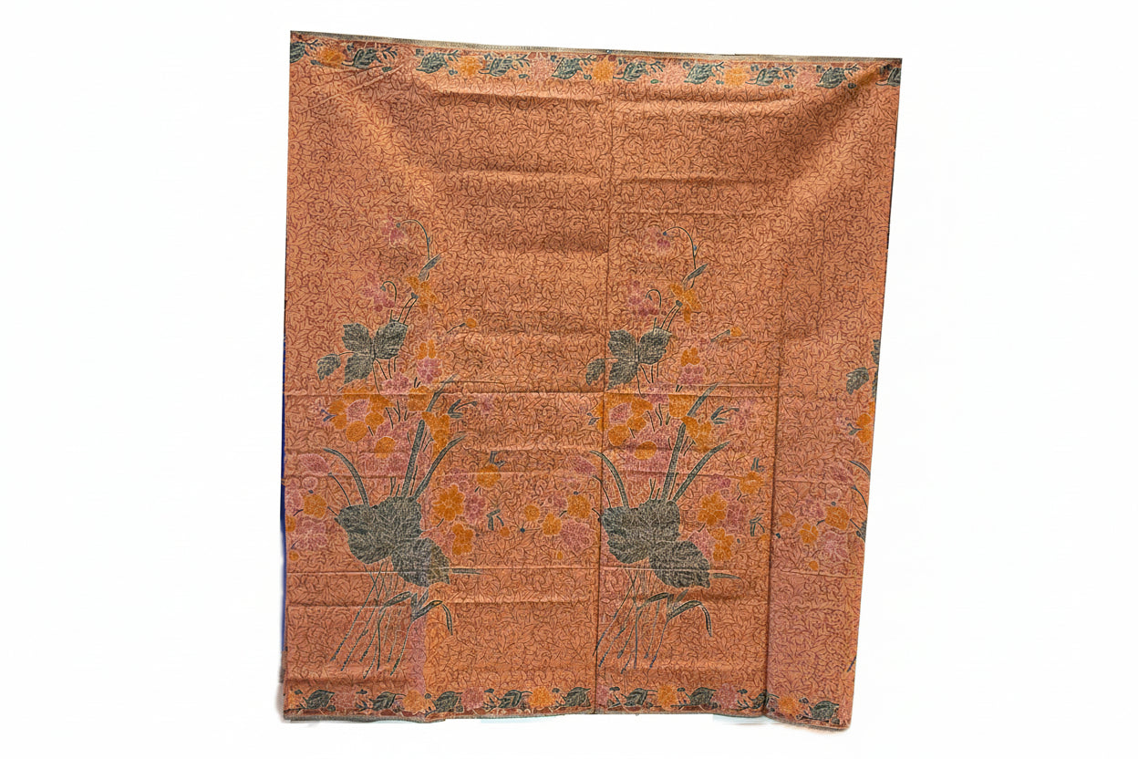 Handstamp Batik Fabric HSBF-2M-BROWN-9003
