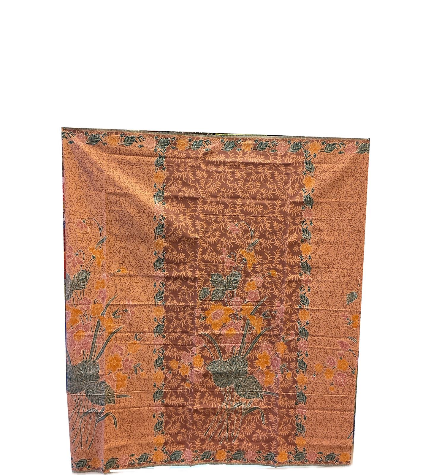 Handstamp Batik Fabric HSBF-2M-BROWN-90130
