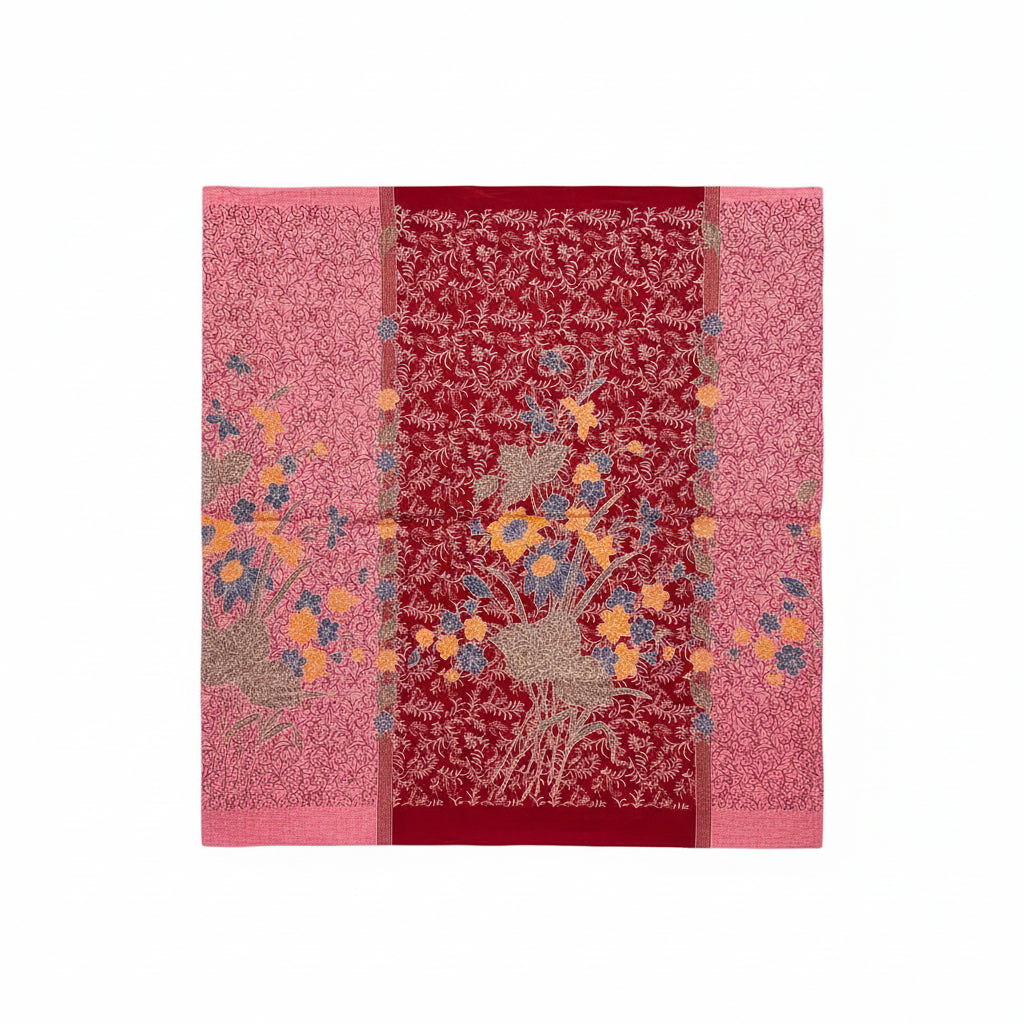 Handstamp Batik Fabric HSBF-2M-RED-9002