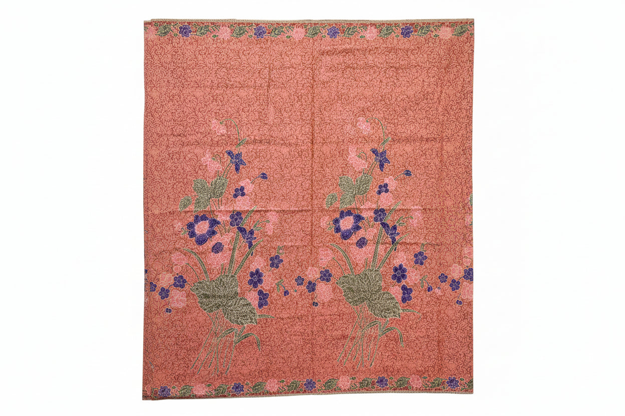 Handstamp Batik Fabric HSBF-2M-BROWN-9004