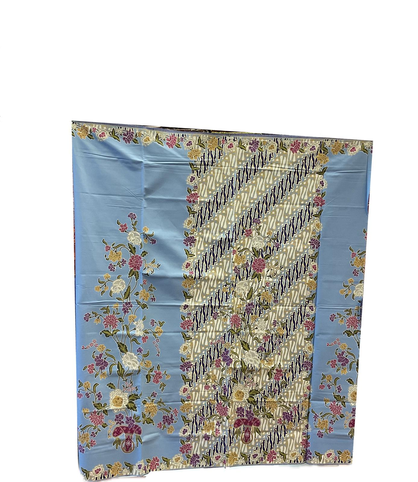 Handstamp Batik Fabric HSBF-2M-BLUE-90114