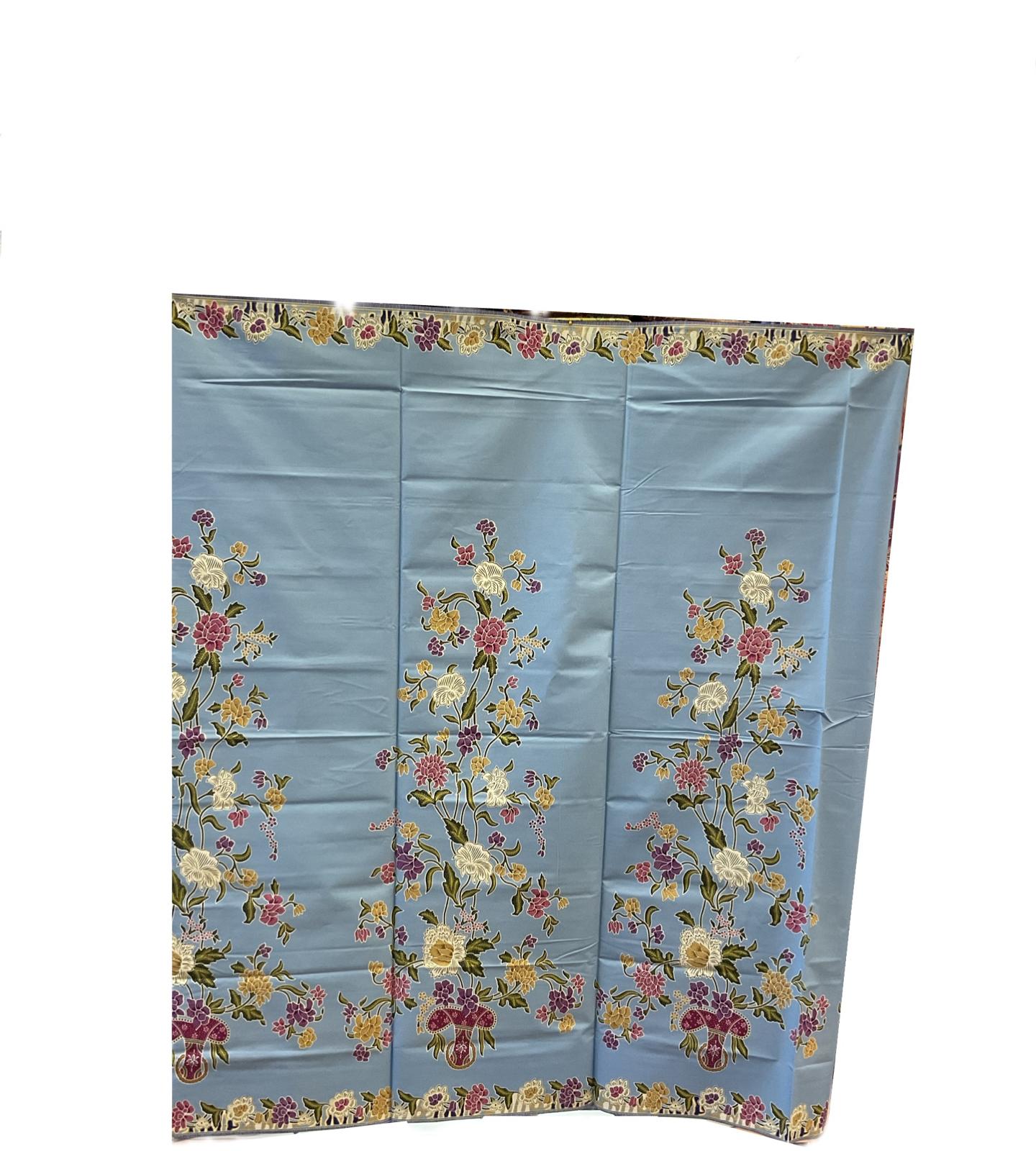 Handstamp Batik Fabric HSBF-2M-BLUE-90114