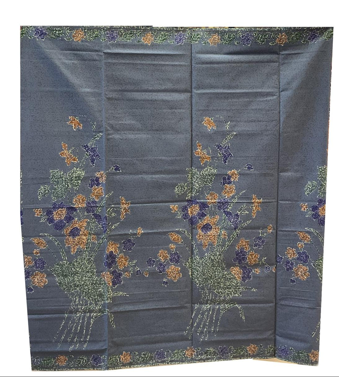 Handstamp Batik Fabric HSBF-2M-BLUE-9010