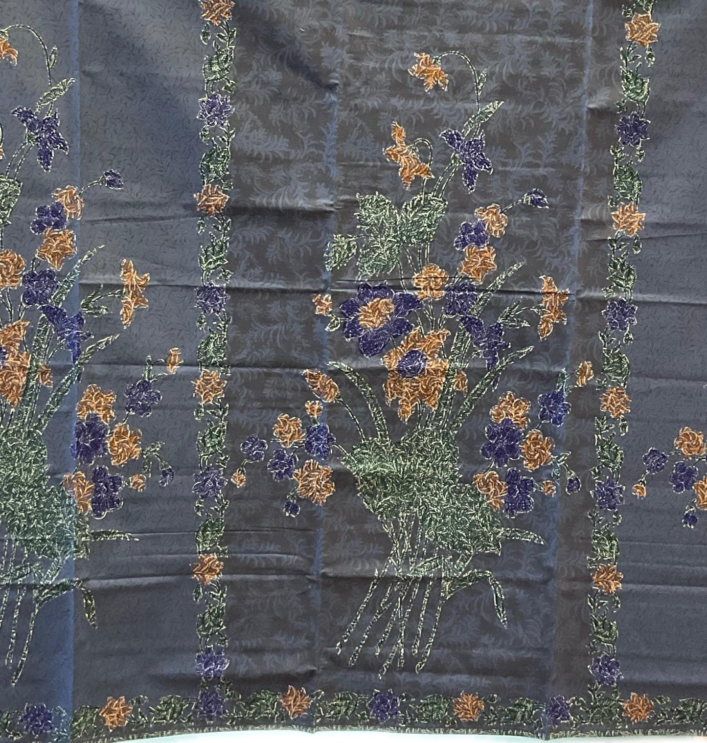 Handstamp Batik Fabric HSBF-2M-BLUE-90123