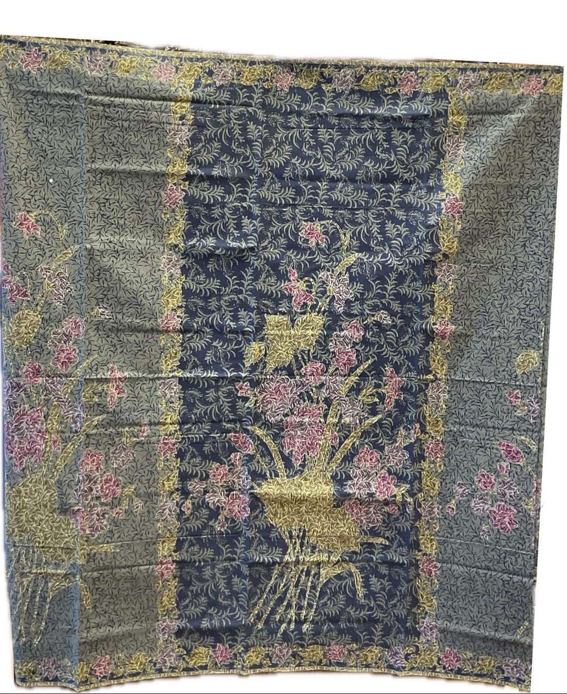 Handstamp Batik Fabric HSBF-2M-BLUE-9011