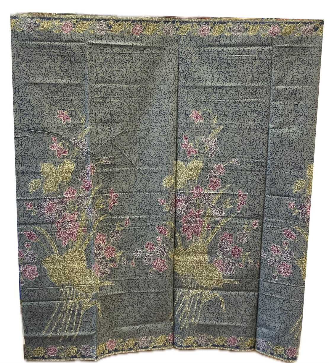 Handstamp Batik Fabric HSBF-2M-BLUE-9011