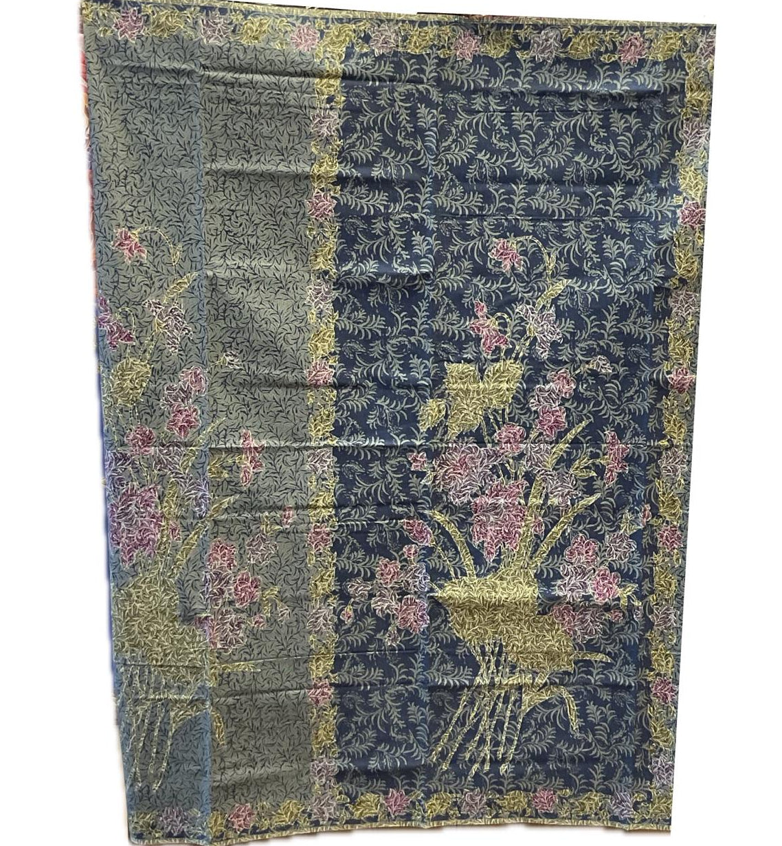 Handstamp Batik Fabric HSBF-2M-BLUE-9011